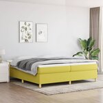 vidaXL Cadre de lit Vert 200x200 cm Tissu