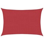 vidaXL Voile d'ombrage 160 g/m² Rouge 3x4 5 m PEHD