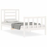 vidaXL Cadre de lit sans matelas blanc 100x200 cm bois de pin massif