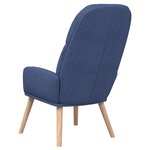 vidaXL Chaise de relaxation Bleu Tissu