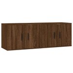 vidaXL Meubles TV muraux 2 Pièces chêne marron 57x34 5x40 cm