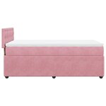 vidaXL Sommier à lattes de lit et matelas Rose 80x200 cm Velours