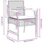 vidaXL Set de 9 chaises de jardin avec coussins - Rattan poly noir