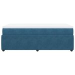 vidaXL Sommier à lattes de lit et matelas Bleu foncé 80x200 cm Velours