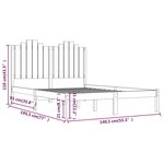 vidaXL Cadre de lit sans matelas bois massif