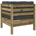 vidaXL Salon de jardin avec coussins 12 Pièces bois de pin imprégné