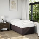 vidaXL Cadre de lit Marron foncé 90x190 cm Tissu