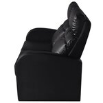 vidaXL Fauteuil inclinable à LED à 2 places cuir artificiel noir