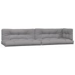 vidaXL Salon palette de jardin avec coussins 3Pièces bois d'acacia massif