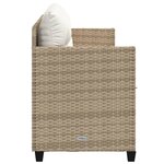 vidaXL Chaise longue avec coussins beige résine tressée