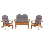 Ensemble de salon de jardin meuble d'extérieur ensemble de mobilier 4 pièces bois acacia solide 02_0014215