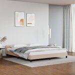 vidaXL Cadre de lit avec tête de lit Cappuccino 160x200 cm Similicuir