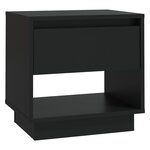 vidaXL Table de chevet Noir 45x34x44 cm Aggloméré