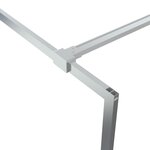 vidaXL Paroi de douche Argenté 80x195 cm Verre ESG transparent