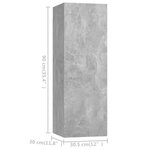 vidaXL Ensemble de meubles TV 8 Pièces Gris béton Bois d'ingénierie