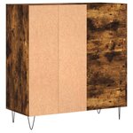 vidaXL Armoire à disques chêne fumé 84 5x38x89 cm bois d'ingénierie