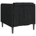 vidaXL Fauteuil noir tissu