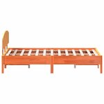 vidaXL Cadre de lit sans matelas cire marron 160x200cm bois pin massif