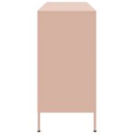 vidaXL Buffet rose 100 5x39x79 cm acier