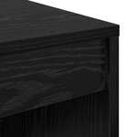 vidaXL Bureau avec rangement en chêne noir en bois d'ingénierie
