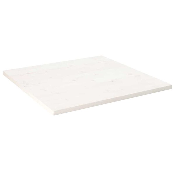 vidaXL Dessus de table blanc 80x80x2 5 cm bois de pin massif