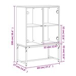 vidaXL Armoire latérale avec portes en verre blanc 69x37x100 cm
