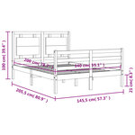 vidaXL Cadre de lit sans matelas 140x200 cm bois massif