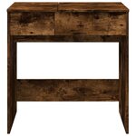 vidaXL Coiffeuse avec miroir chêne fumé 73x46 5x120 cm