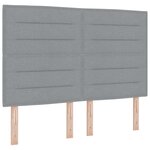 vidaXL Lit à Sommier Tapissier avec Matelas et Banc Gris Clair 140x190 cm Tissu