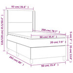 vidaXL Sommier à lattes de lit avec matelas Cappuccino 90x200 cm