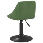 vidaXL Chaises pivotantes à manger lot de 2 vert foncé velours