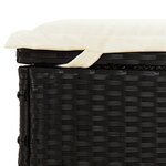 vidaXL Transat avec toit pliable noir 213x63x97 cm résine tressée