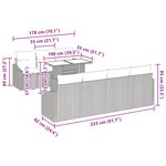 vidaXL Ensemble de Canapés de Jardin 8 Pièces avec Coussins Marron Poly Rattan