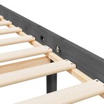 vidaXL Lit pour personne âgée sans matelas gris bois massif