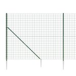 vidaXL Clôture en treillis métallique et piquet d'ancrage vert 1 8x25m