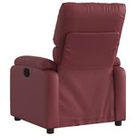vidaXL Fauteuil inclinable Rouge bordeaux Similicuir