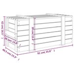vidaXL Boîte de rangement Blanc 91x40 5x42 cm Bois massif de pin