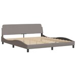 vidaXL Cadre de lit avec LED sans matelas taupe 180x200 cm tissu