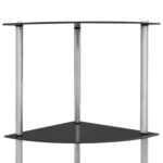 vidaXL Étagère à 6 niveaux Noir 30x30x160 cm Verre trempé