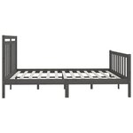vidaXL Cadre de lit sans matelas bois massif de pin gris 200x200 cm