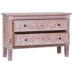vidaXL Buffet avec 2 tiroirs 90x30x60 cm Bois d'acajou massif