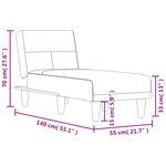 vidaXL Chaise longue gris foncé tissu