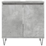 vidaXL Ensemble d'armoires de salle de bain 3 Pièces gris béton