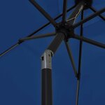 vidaXL Parasol de jardin et lumières LED mât en aluminium bleu azuré