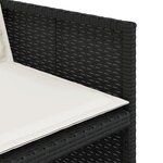 vidaXL Ensemble à manger de jardin 13 Pièces coussins noir résine tressée