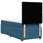 vidaXL Sommier à lattes de lit avec matelas Bleu foncé 100x200 cm
