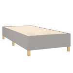 vidaXL Sommier à lattes de lit matelas LED Gris clair 90x190cm Tissu