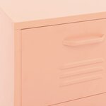 vidaXL Armoire de rangement Rose 42 5x35x101 5 cm Acier