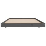 vidaXL Cadre de lit sans matelas gris 90x200 cm bois de pin massif