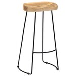 vidaXL Tabourets de bar Gavin lot de 2 bois de manguier massif